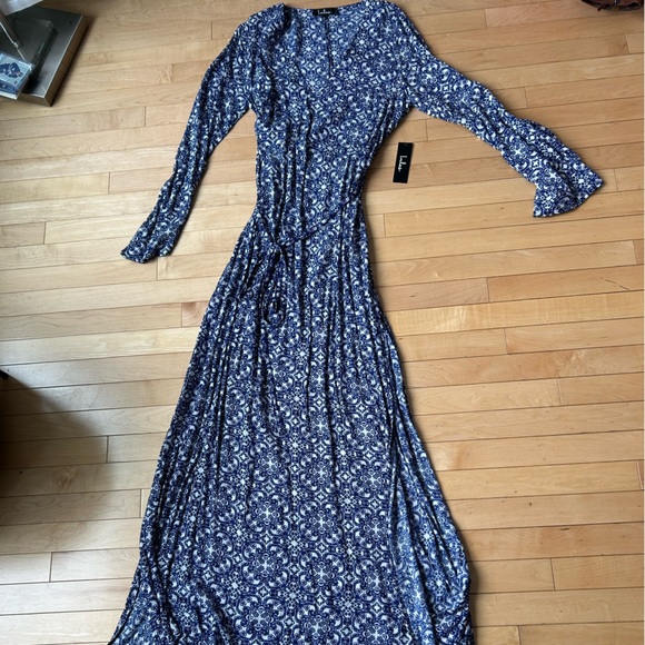 Lulus Mandala Daydream Blue Print Maxi Dress - Picture 8 of 8